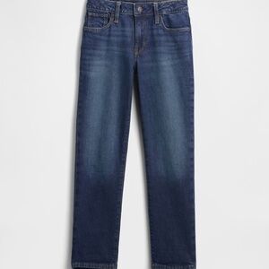 2 PAIRS THE GAP KIDS GIRLS  MID RISE GIRLFRIEND JEANS DARK WASH SIZE 14